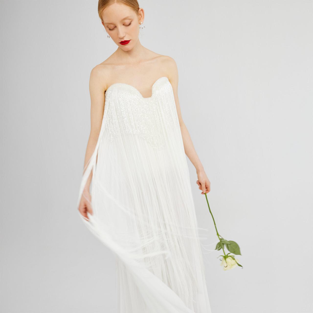 Abito da sposa seconde nozze senza spalline