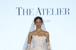 abito da sposa 2 in 1 in pizzo, a semisirena, scollo dritto, con sopragonna rimovibile