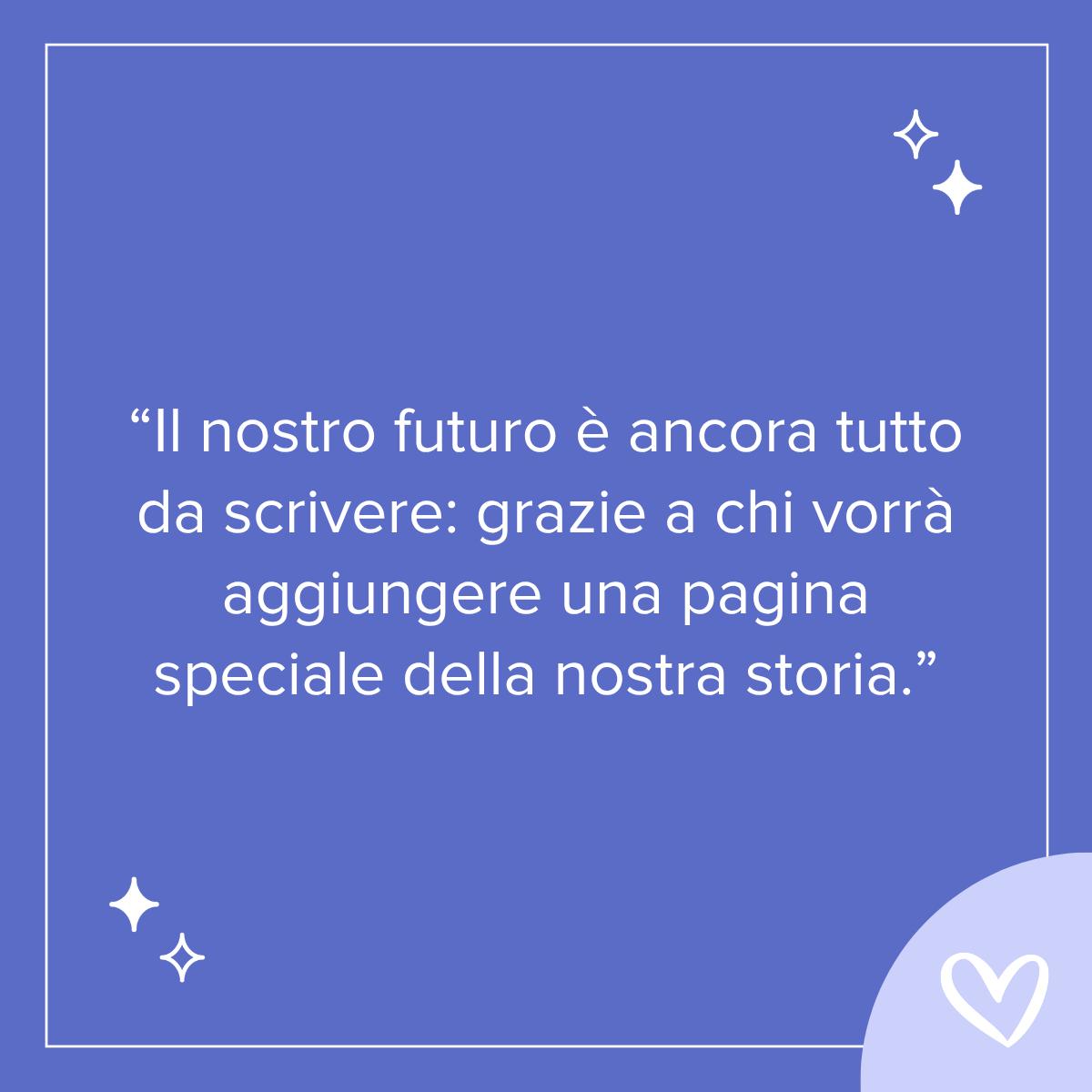 frase romantica per chiedere soldi regalo matrimonio