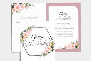 partecipazioni matrimonio eleganti con fiori