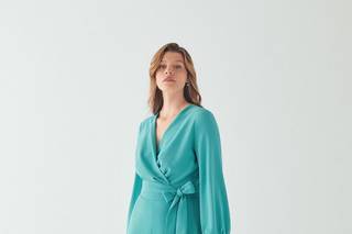 jumpsuit verde acqua -abiti da cerimonia premaman