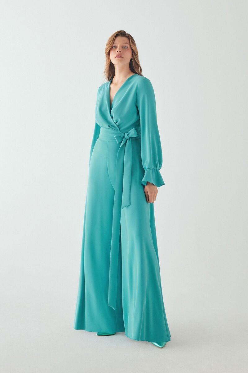 jumpsuit verde acqua -abiti da cerimonia premaman