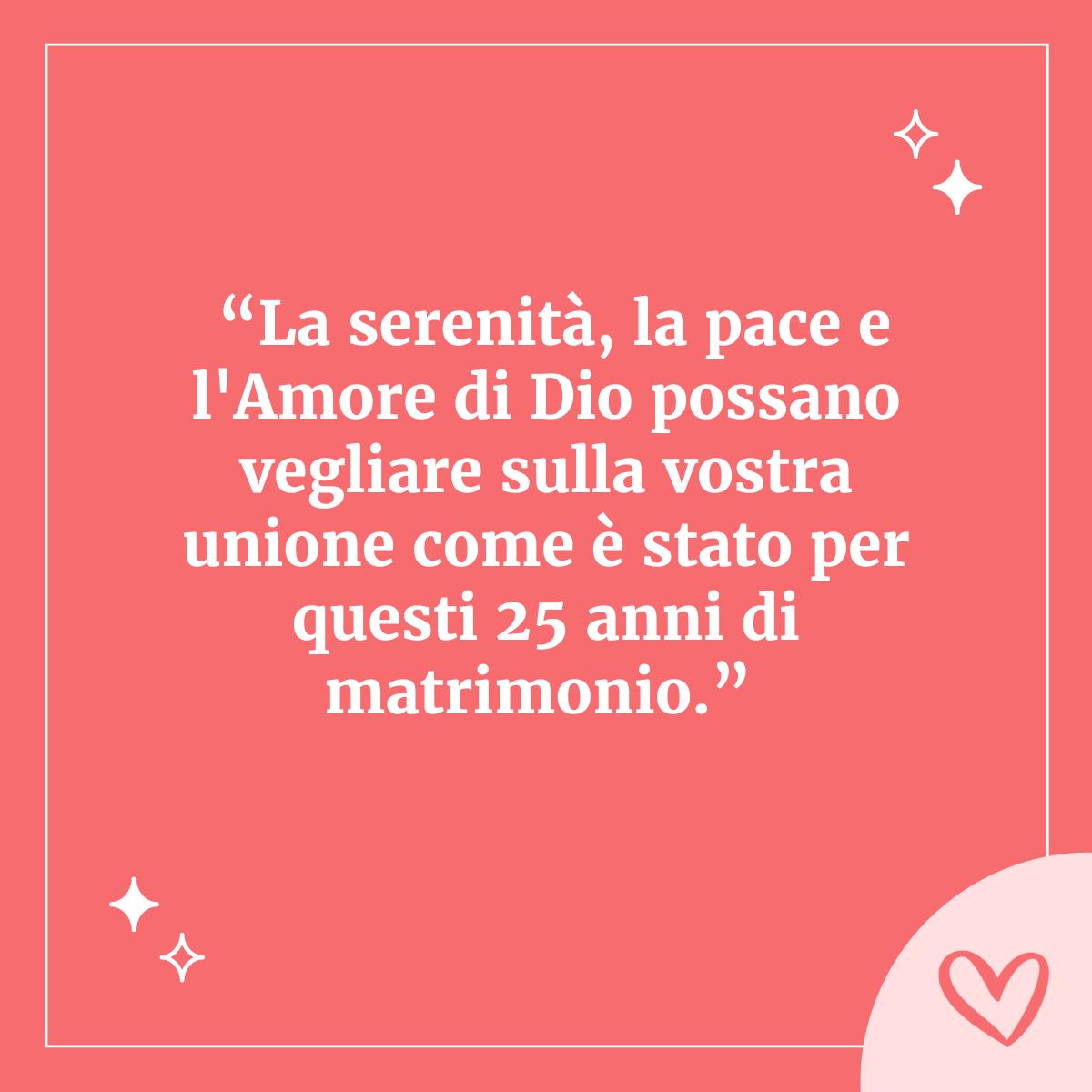frasi matrimonio religiose 25 anni anniversario