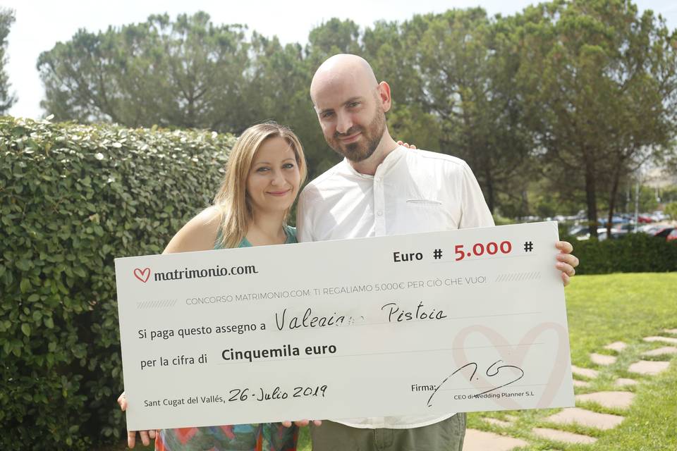 Matrimonio.com regala 5000 euro ai neo sposi Rosalba e Valeriano