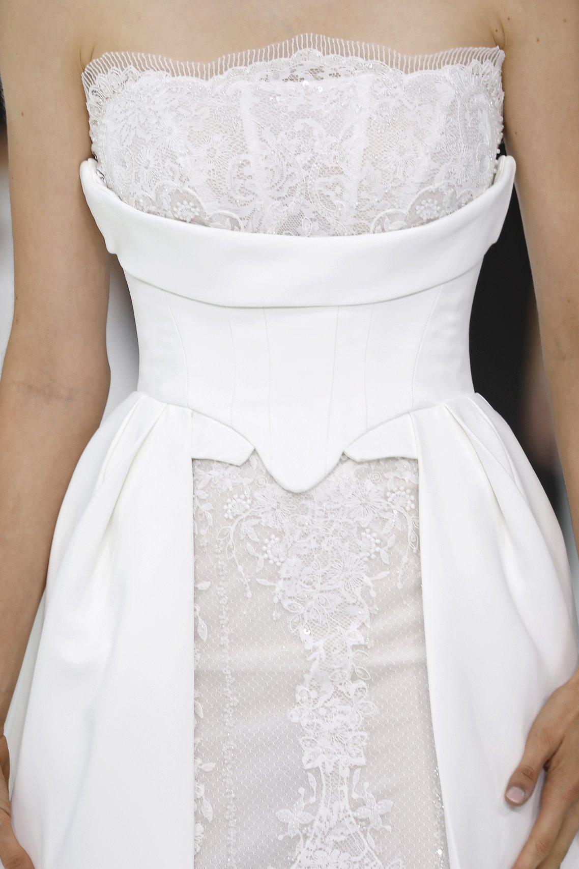 abito da sposa 2 in 1 con bustier rimovibile