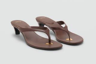 scarpe per matrimonio invitata infradito marrone