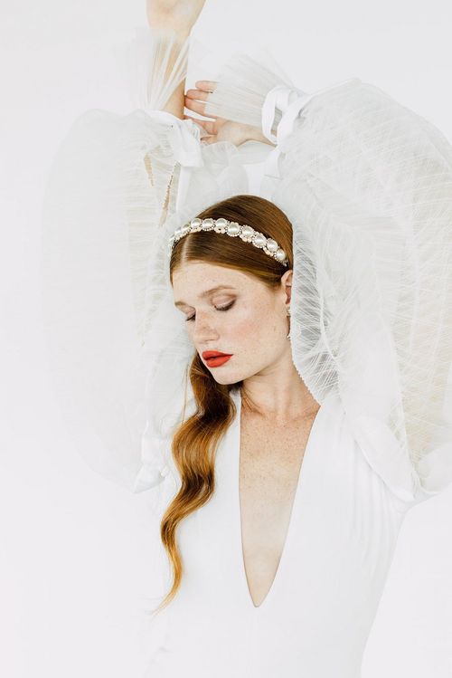 PHOEBE PEARL HEADBAND, Maria Elena Headpieces