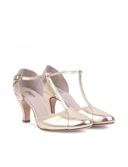 Baya t-straps - Light gold, Repetto