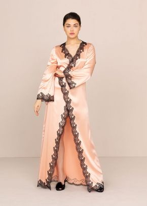 Amelea Long Gown Pink and Black, 460