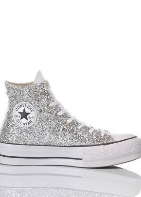 Converse platform glitter silver, 1017