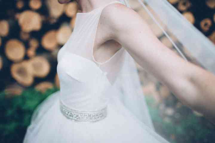 Accessori da sposa fatti a mano Cintura da sposa Strass Cintura di cristallo per abito da sposa Organza bianco-argento 