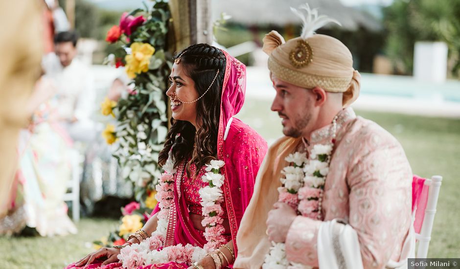 Il matrimonio di Lorenzo e Aparna a Castagneto Carducci, Livorno