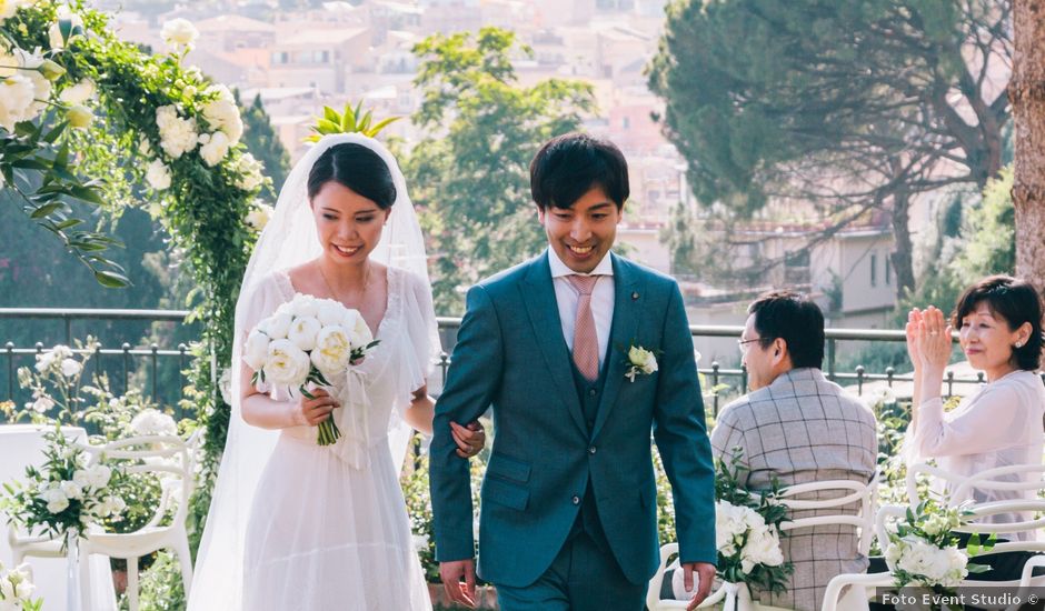 Il matrimonio di Makoto e Yume a Taormina, Messina