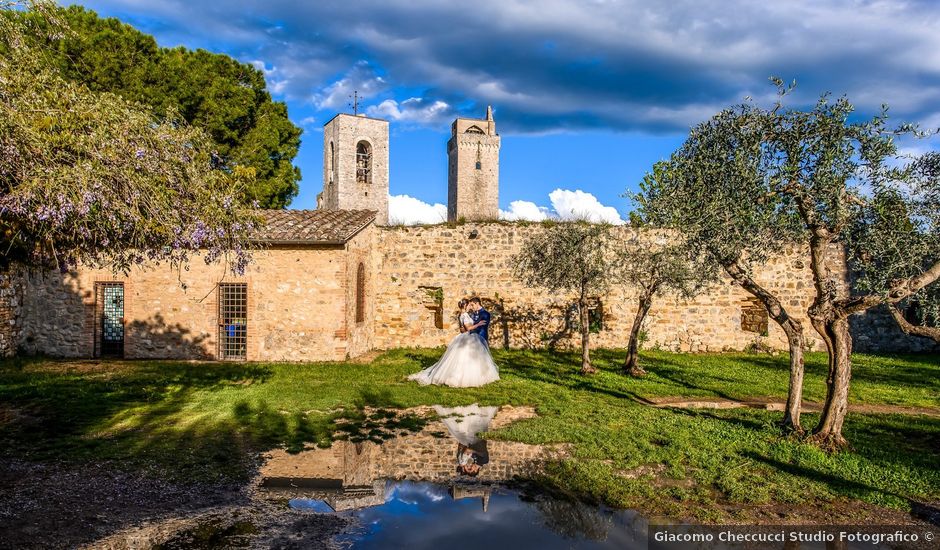 Il matrimonio di Francesco e Victoria a San Gimignano, Siena