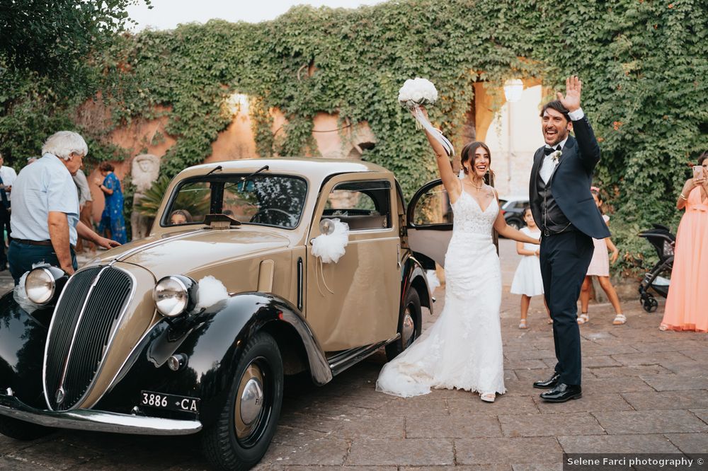 auto matrimonio d'epoca