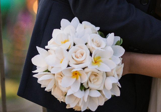 Forsitia Bouquet Sposa in Carta - 3