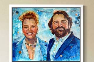 Live Wedding Painting - Sandrine Charraut Art - 8