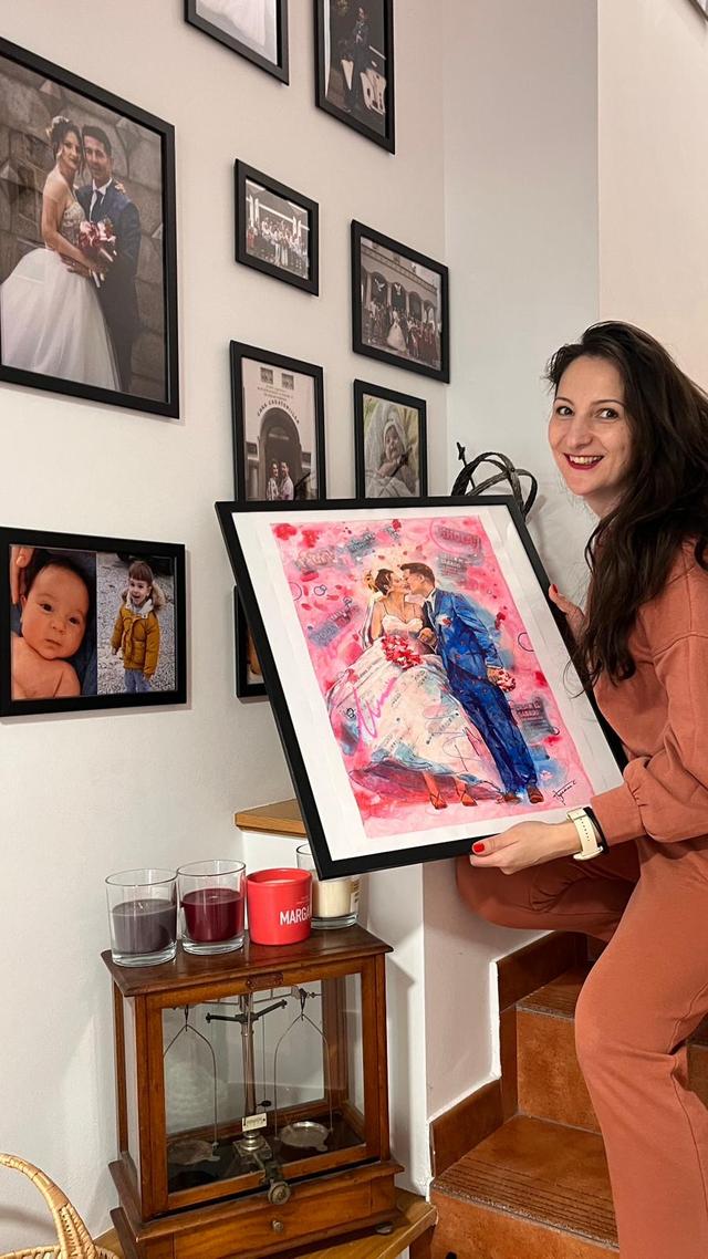 Live Wedding Painting - Sandrine Charraut Art - 1