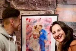 Live Wedding Painting - Sandrine Charraut Art - 7
