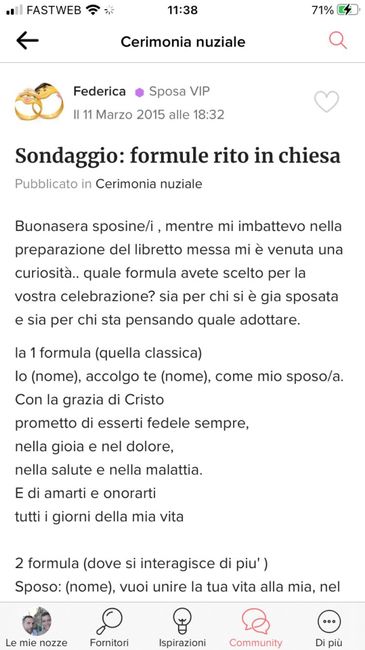 Promesse al matrimonio 1