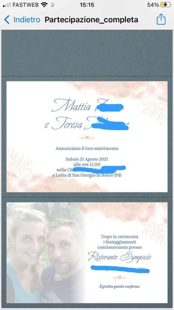 Partecipazione completa con frase timbro e busta ❤️😍 - 5