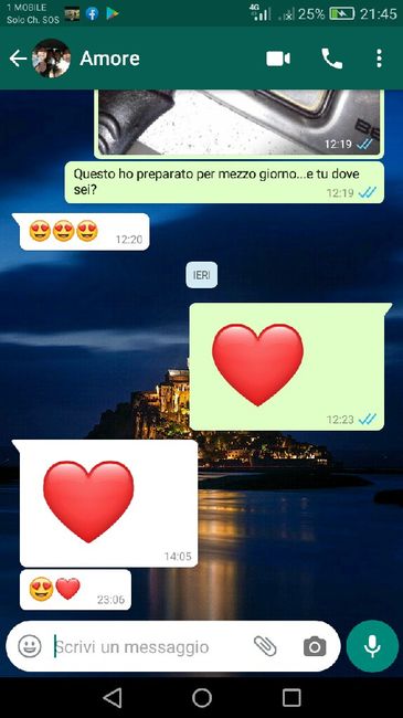 Condividi lo screenshot dell'ultimo messaggio che vi siete inviati - 1