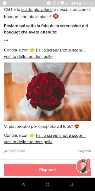 Fai lo screenshot e scopri il tuo bouquet 15