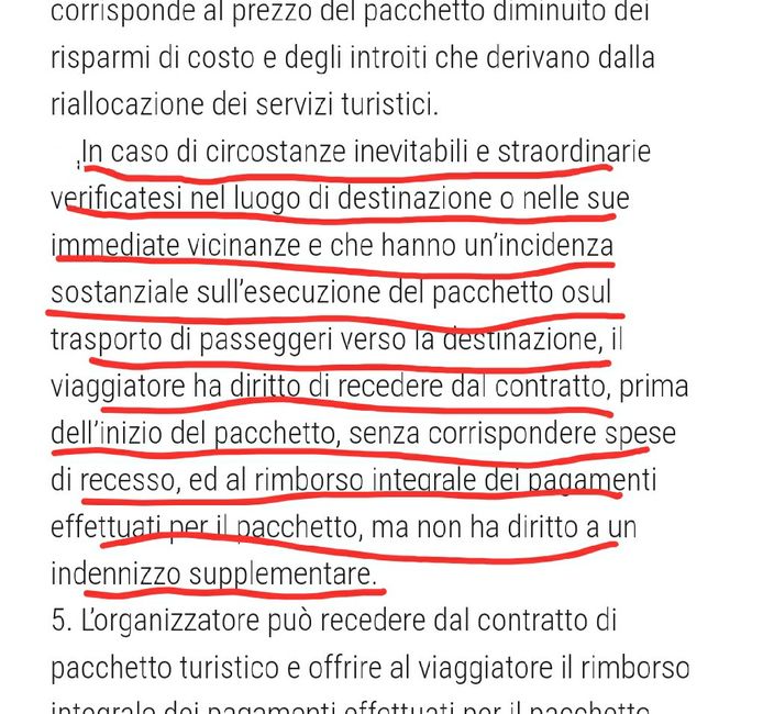 Viaggio di nozze annullato e rimborso 1