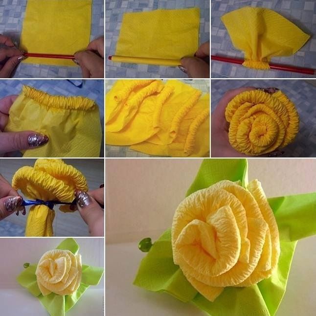 rose di carta crespa 