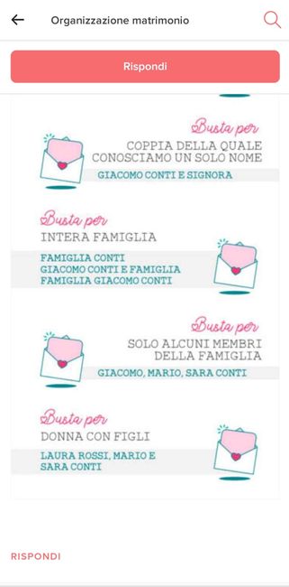 Partecipazioni: sulla busta va scritto il nome oppure non devo scrivere nulla visto che verrà consegnato di persona!? 2