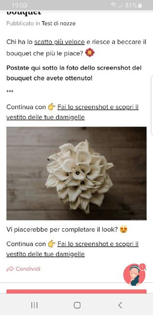 Fai lo screenshot e scopri il tuo bouquet 24