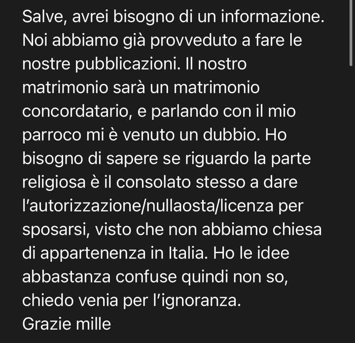 Iter/pratica matrimoniale - 1