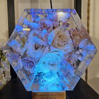 lampada in resina con il tuo bouquet - 2