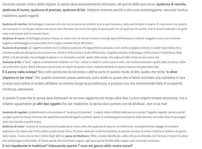 Le 7 cose che la sposa deve assolutamente indossare 1