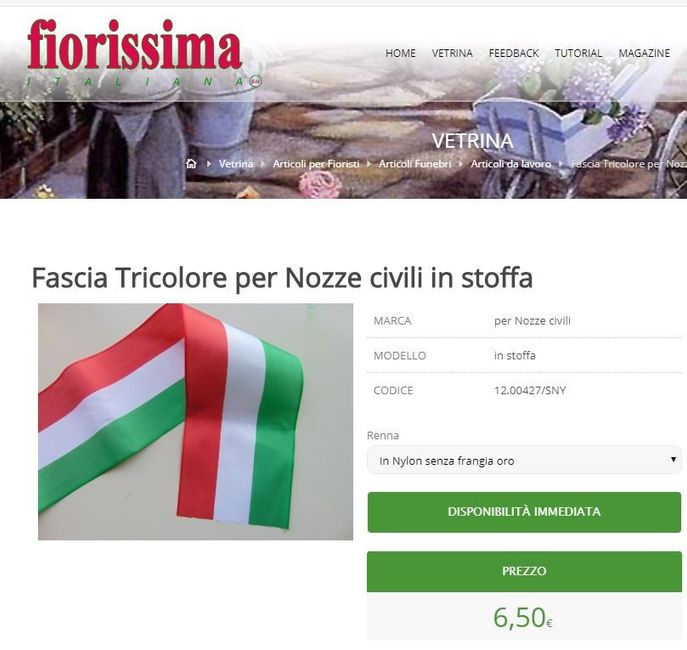 Fascia tricolore  x nozze civili 3