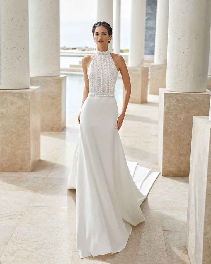 C - Rosa Clará 2020 SENTIR Taglio Scivolato, Scollo Scollo halter Linea Couture