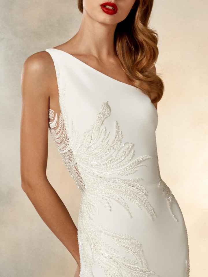 D - Atelier Pronovias 2020 DANCE Taglio A sirena, Scollo Asimmetrico Linea Cruise