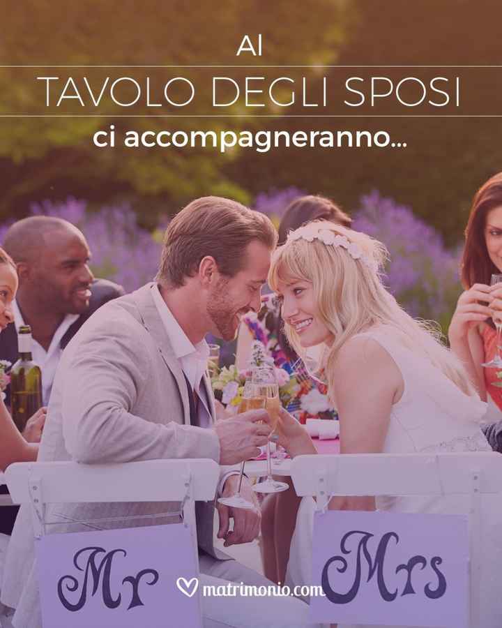 Chi si siederà al tavolo con gli sposi? - 1