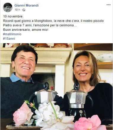 Gianni Morandi festeggia 15 anni di matrimonio! - 1