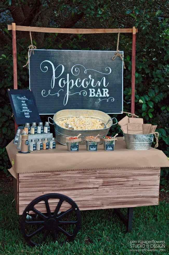 Idee per confettate, candy bar, popcorn bar, zucchero filato, snack, gelati. - 6