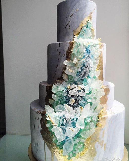 Geode wedding cake - 5