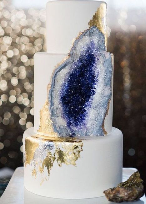 Geode wedding cake - 6