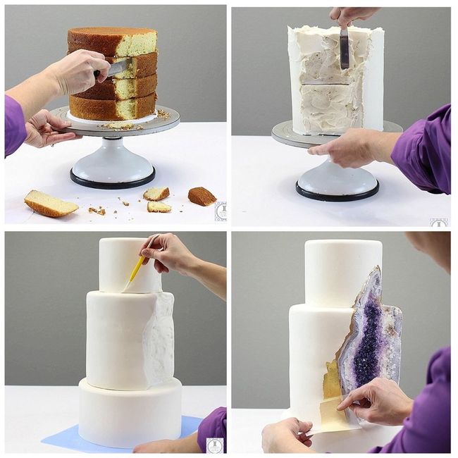 Geode wedding cake - 1