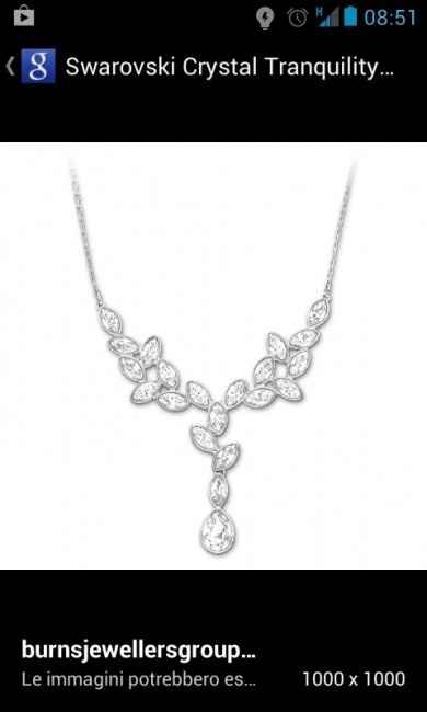 Collana e orecchini Swarovksi per il gran giorno  - 1