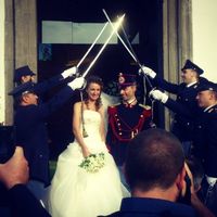 all'uscita dalla chiesa