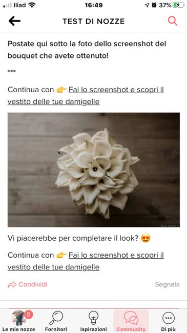 Fai lo screenshot e scopri il tuo bouquet 25