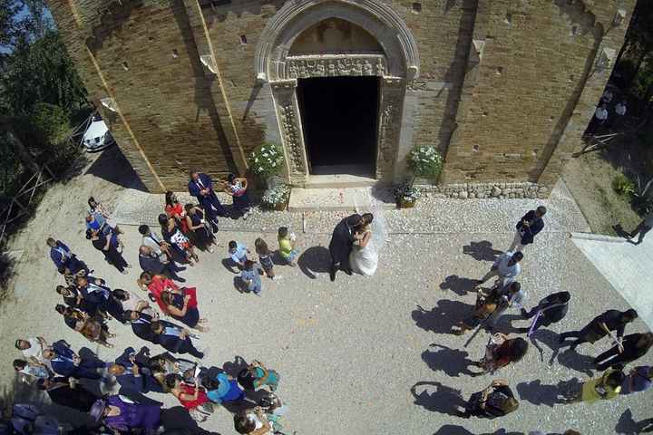 uscita sposi dall'alto