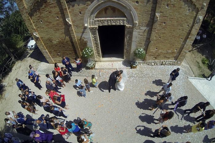 uscita sposi dall'alto