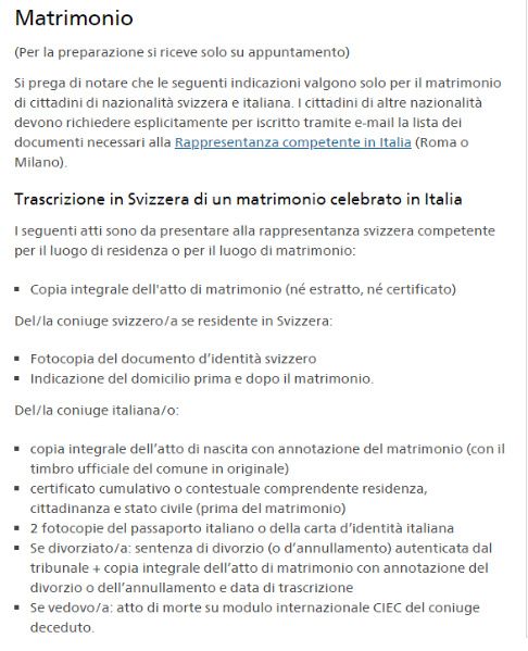 Matrimonio religioso in Italia tra cittadina italiana e cittadino svizzero 5