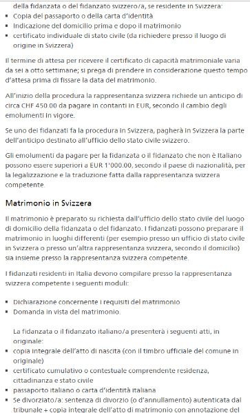 Matrimonio religioso in Italia tra cittadina italiana e cittadino svizzero 7